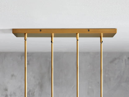 Sayre Linear Glass Globe Chandelier for dinning room-Nobipets