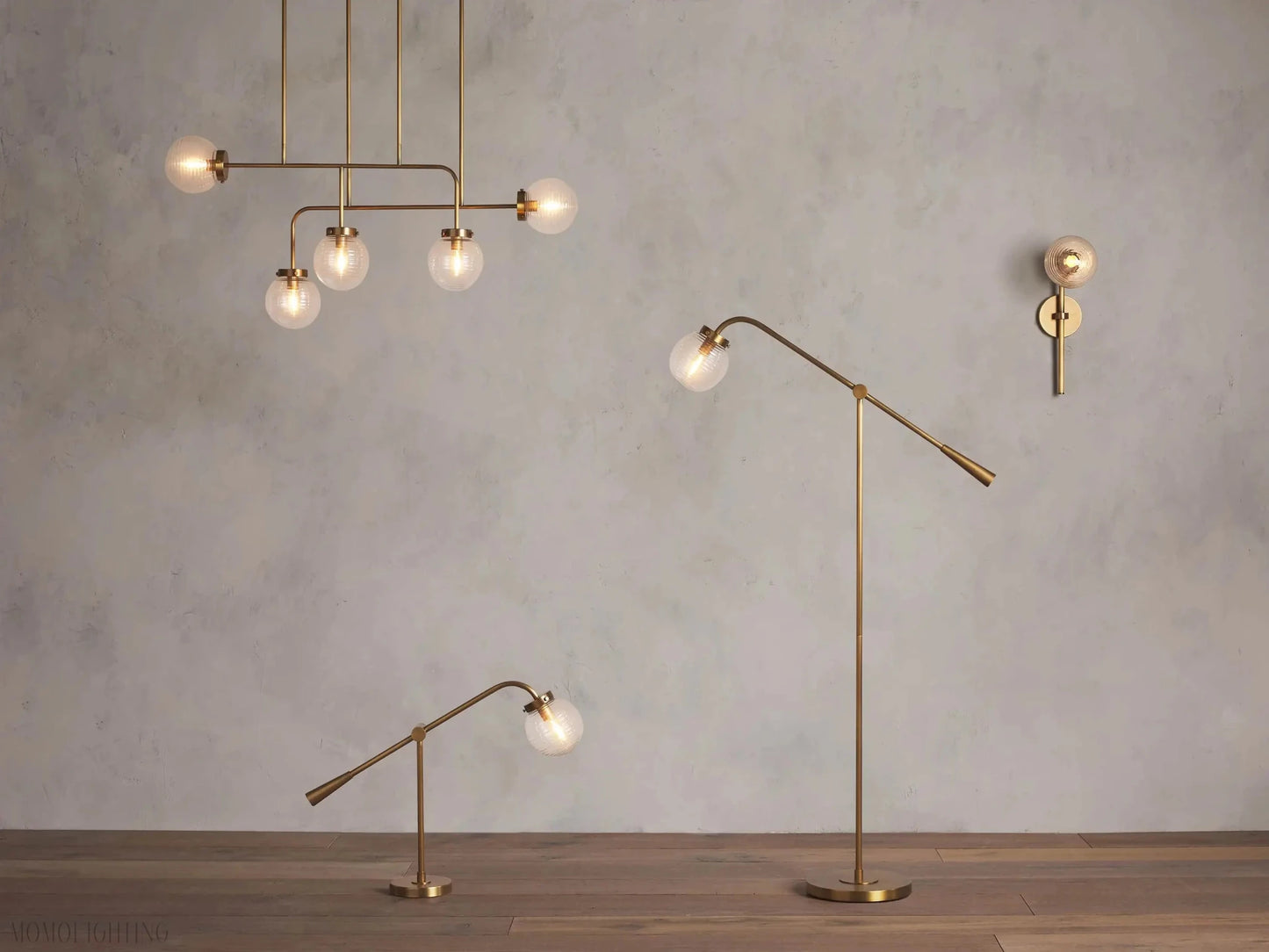 Sayre Linear Glass Globe Chandelier for dinning room-Nobipets