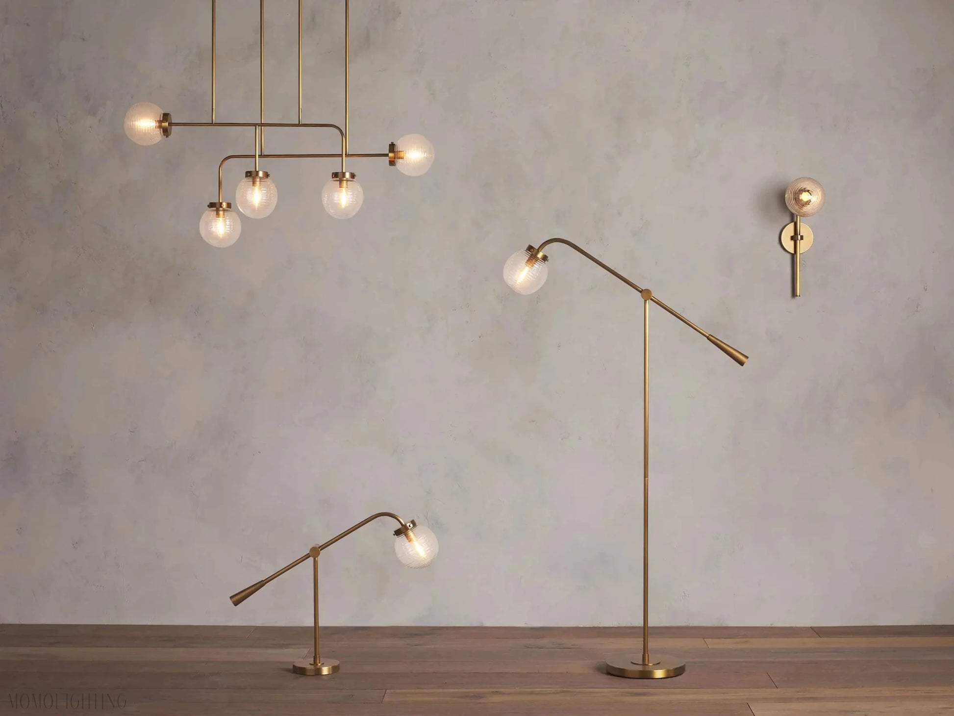 Sayre Linear Glass Globe Chandelier for dinning room-Nobipets