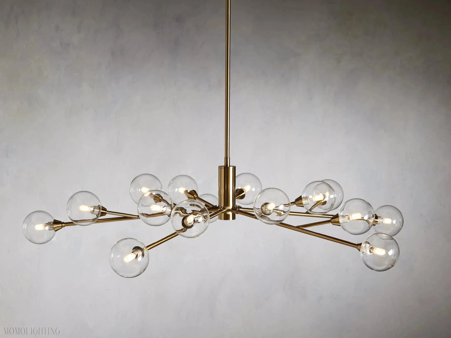 Sayre Round Clear Glass Globe Chandelier-Nobipets