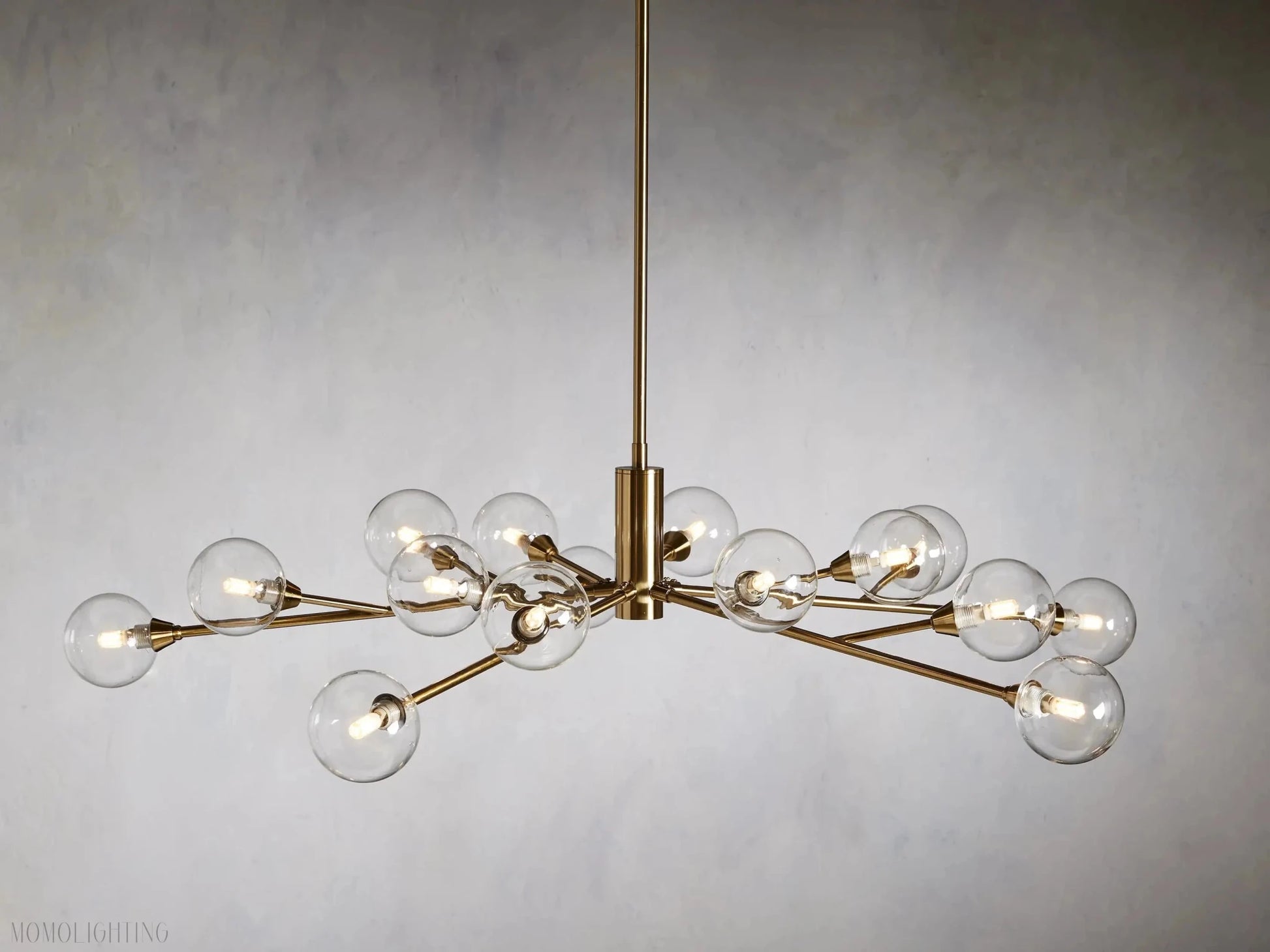 Sayre Round Clear Glass Globe Chandelier-Nobipets