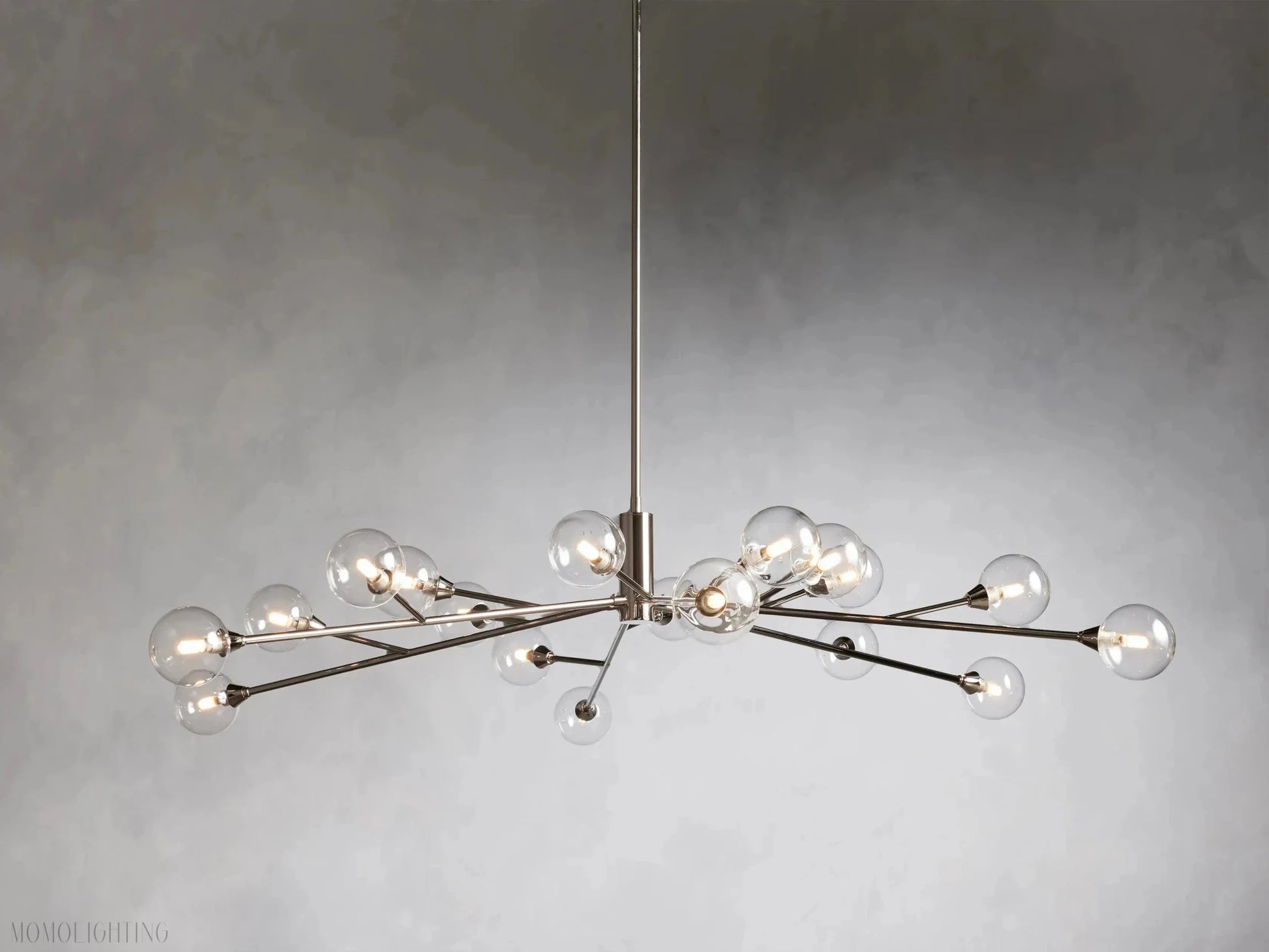 Sayre Round Clear Glass Globe Chandelier-Nobipets
