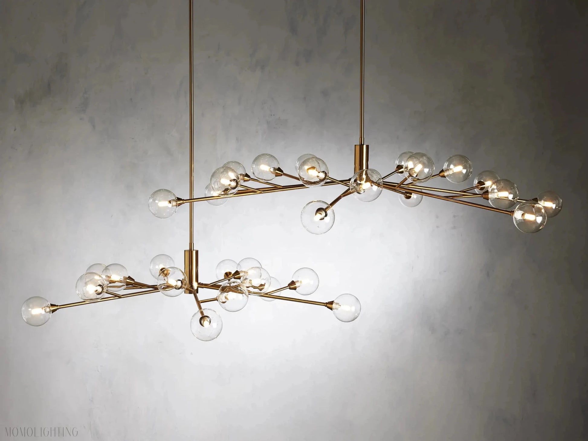 Sayre Round Clear Glass Globe Chandelier-Nobipets