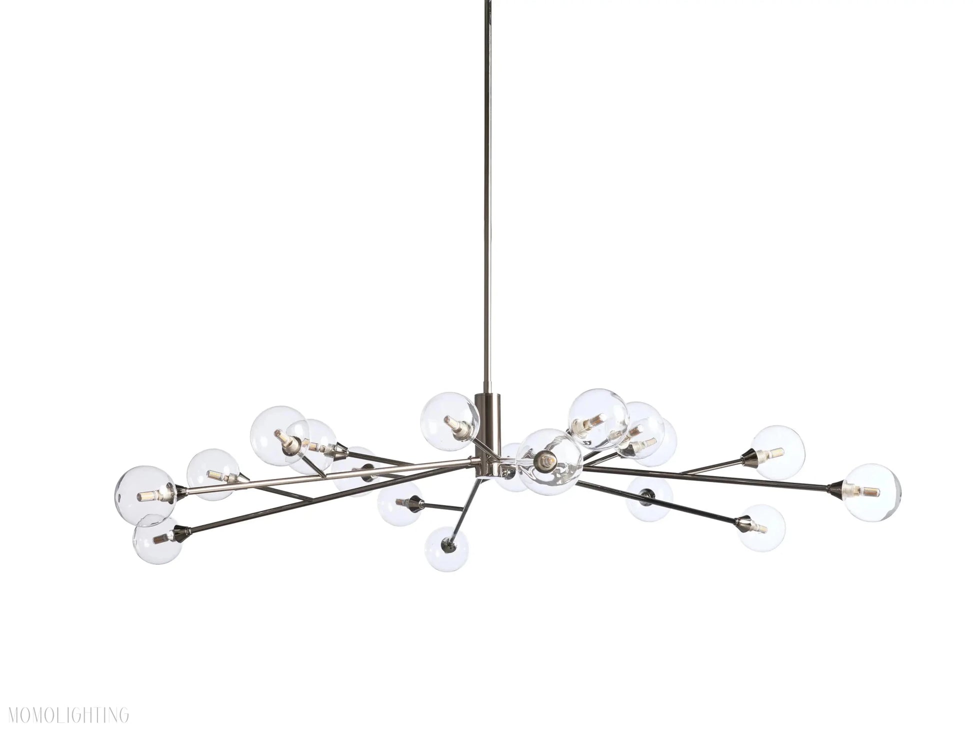 Sayre Round Clear Glass Globe Chandelier-Nobipets