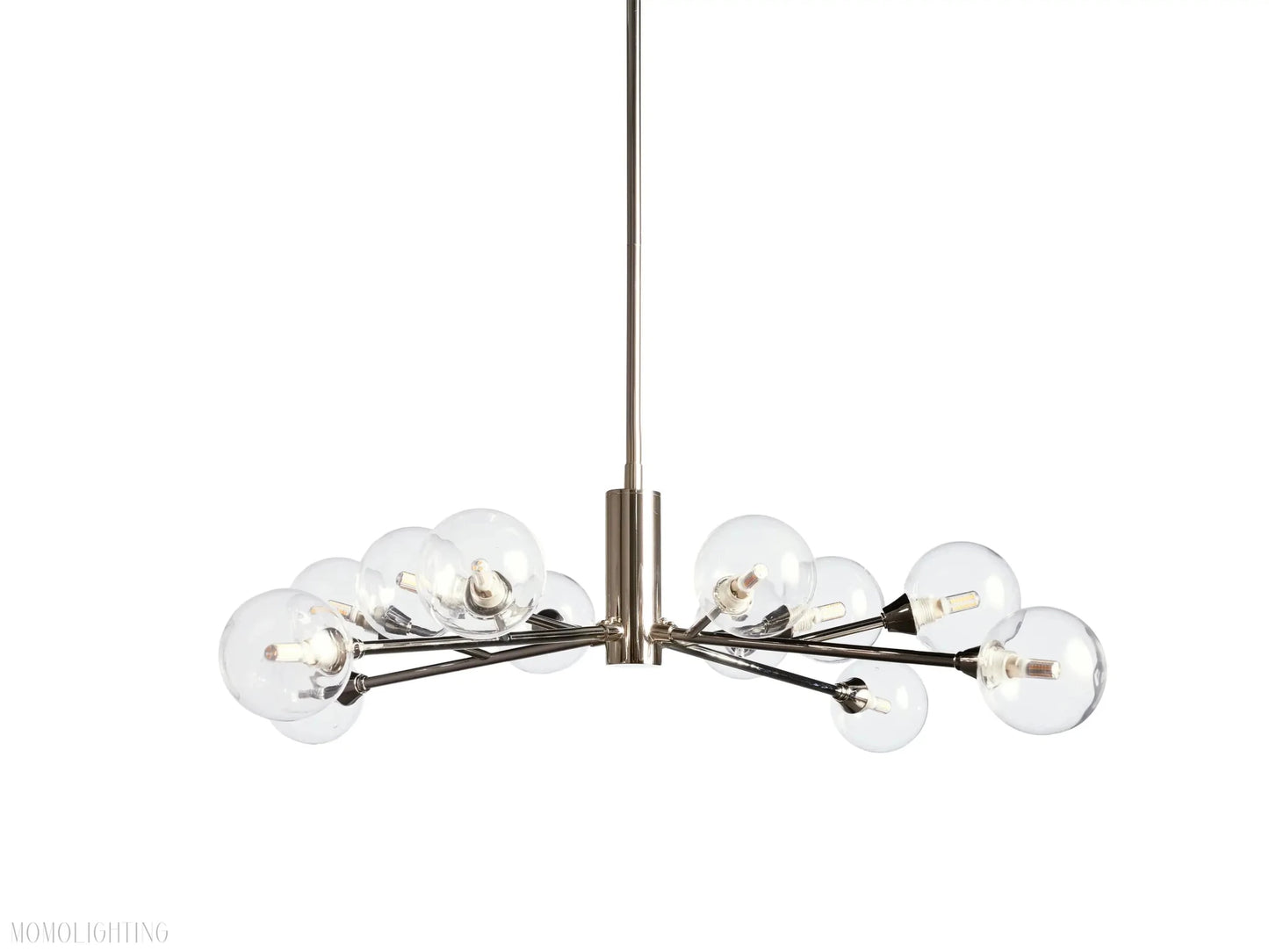 Sayre Round Clear Glass Globe Chandelier-Nobipets