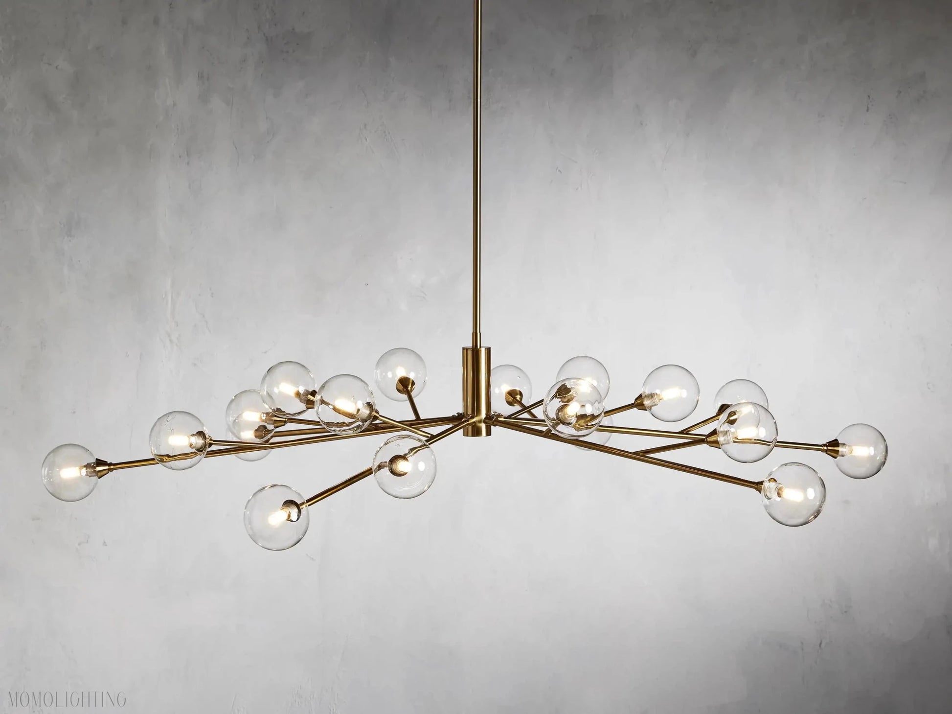 Sayre Round Clear Glass Globe Chandelier-Nobipets