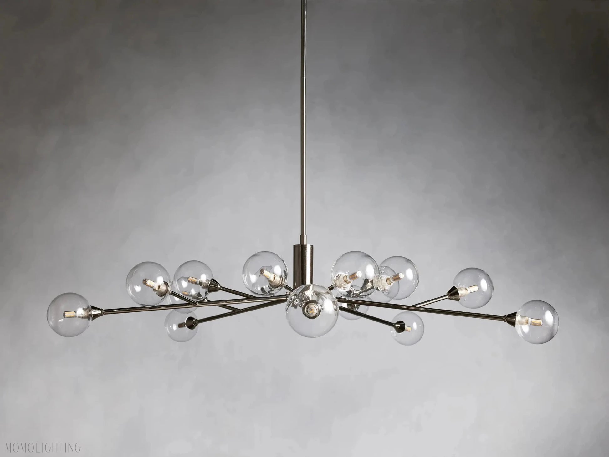 Sayre Round Clear Glass Globe Chandelier-Nobipets