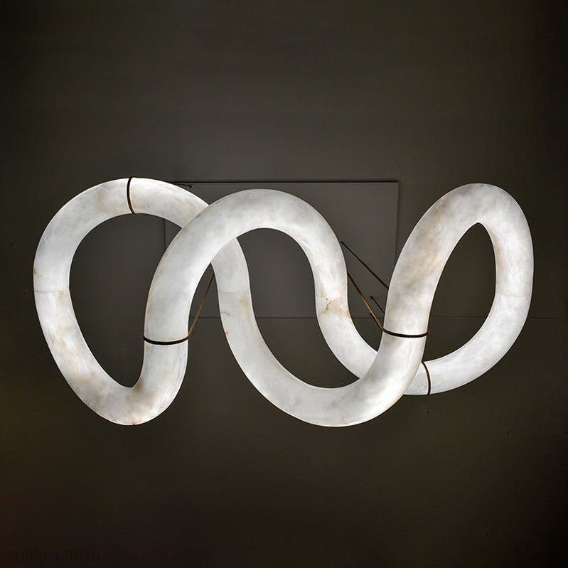 Scarlett Designer Alabaster Pendant Light, Modern Inspired Chandelier-Nobipets