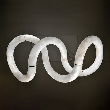 Scarlett Designer Alabaster Pendant Light, Modern Inspired Chandelier-Nobipets