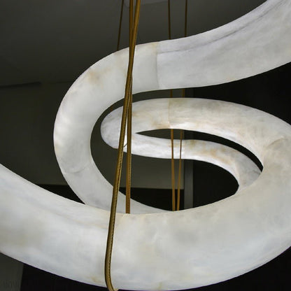 Scarlett Designer Alabaster Pendant Light, Modern Inspired Chandelier-Nobipets