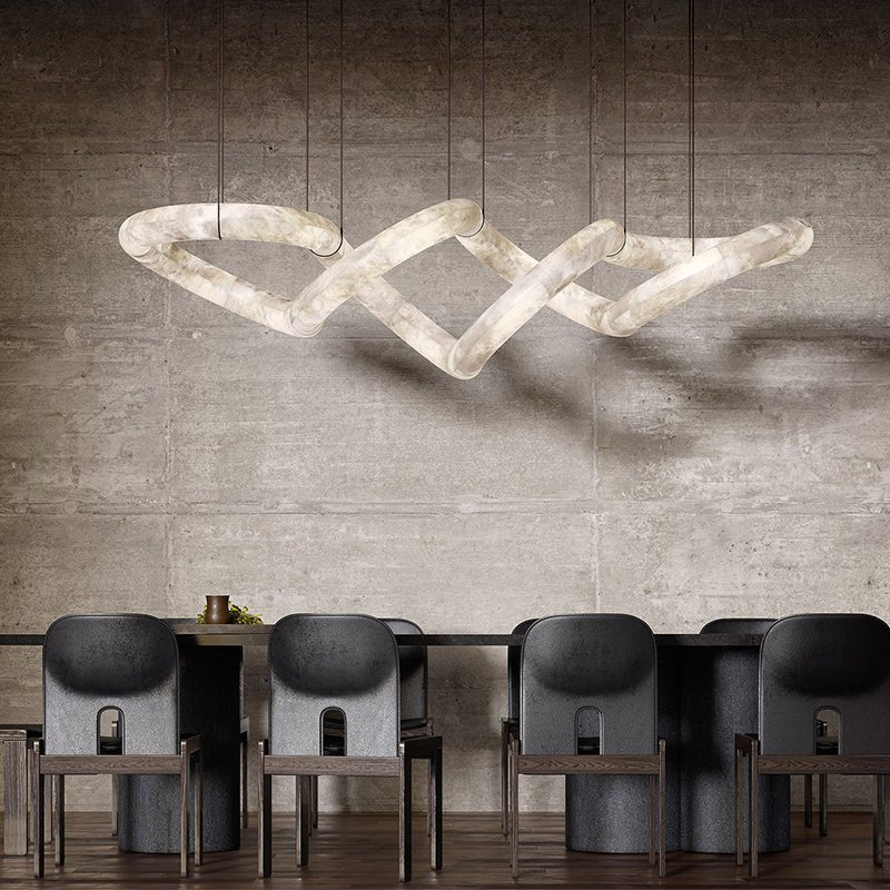 Scarlett Designer Alabaster Pendant Light, Modern Luxury Inspired Chandelier