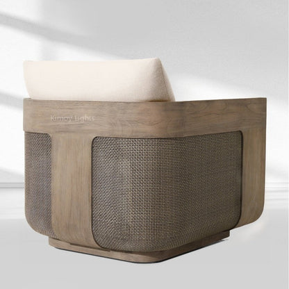 Sedon Cane Teak Lounge Chair