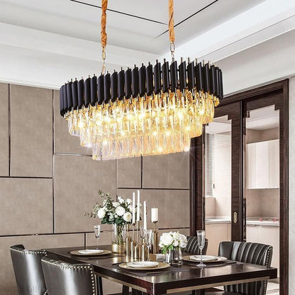 Sheila Oval Crystal Chandelier-Nobipets