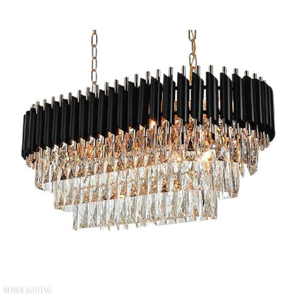Sheila Oval Crystal Chandelier-Nobipets