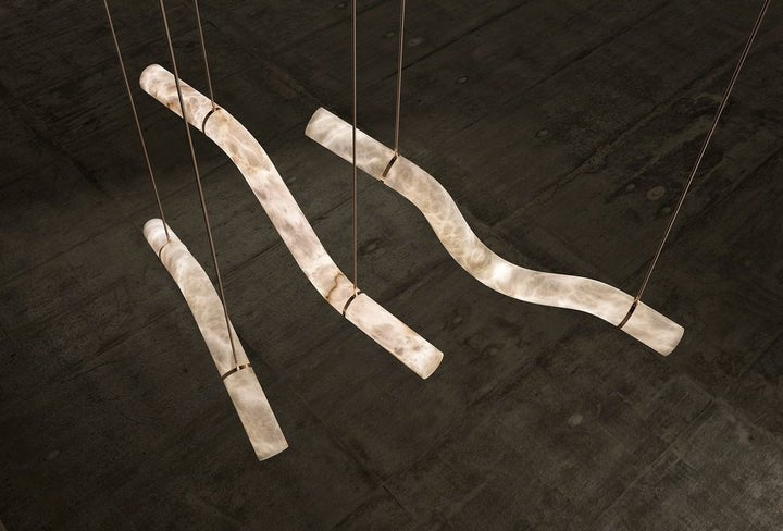 Simplicity Alabaster Linear Chandelier-Nobipets