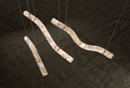 Simplicity Alabaster Linear Chandelier-Nobipets