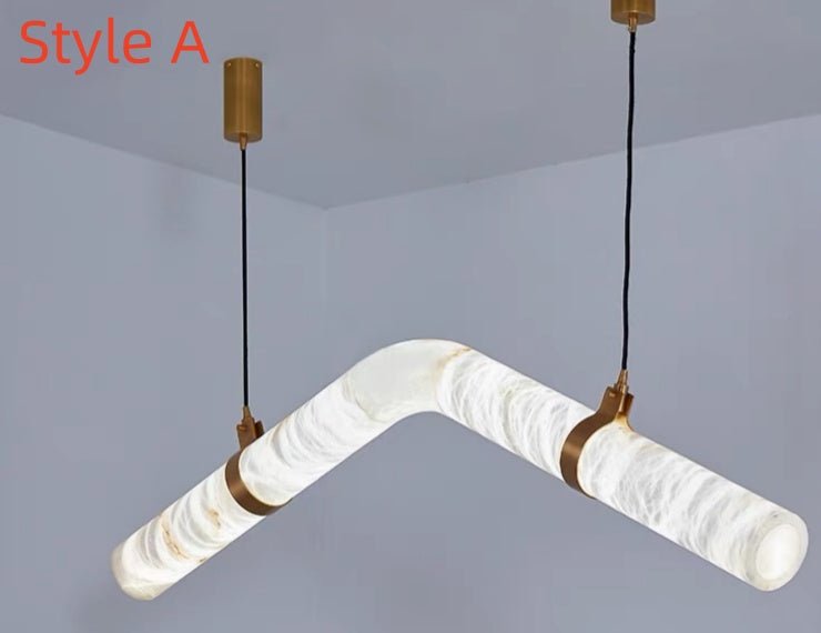 Simplicity Alabaster Linear Chandelier-Nobipets