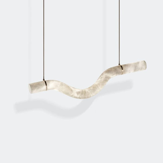 Simplicity Alabaster Linear Chandelier-Nobipets