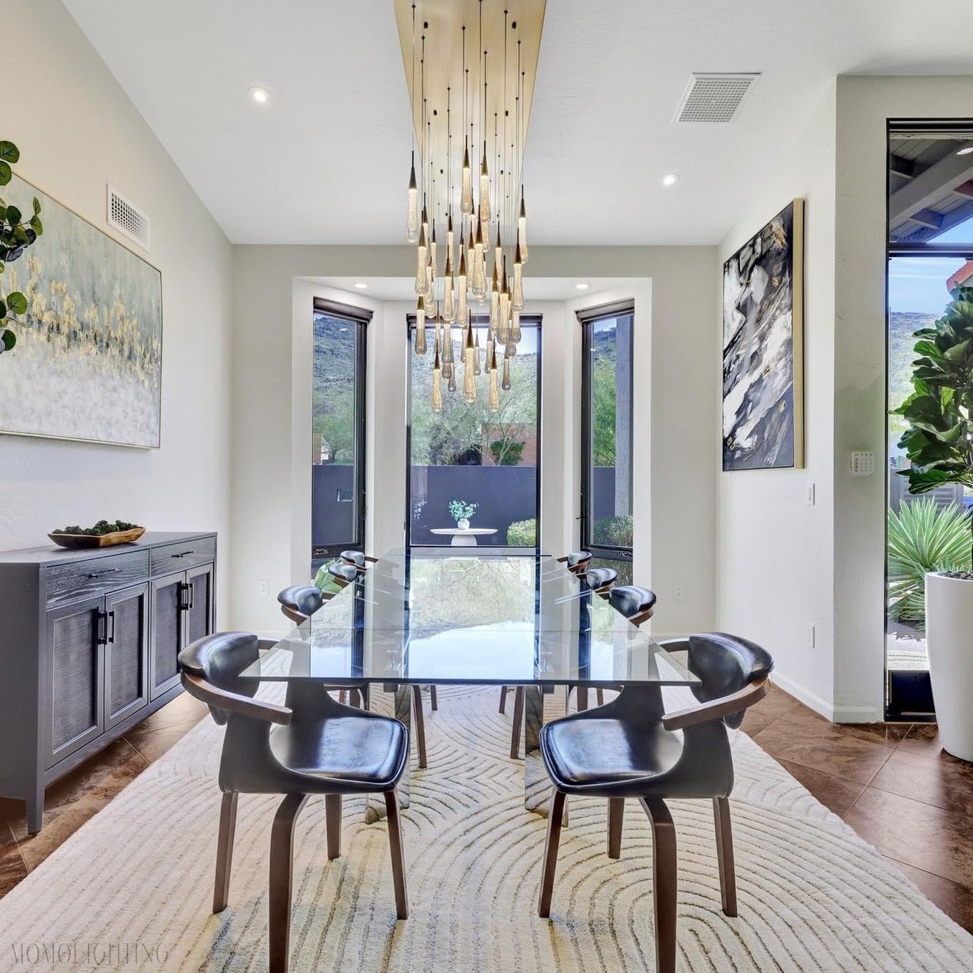 Solitaire Linear Chandelier 37"50"70"87"120"-Nobipets