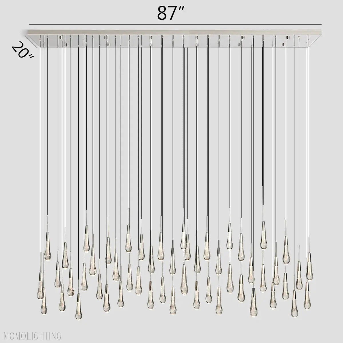Solitaire Linear Chandelier 37"50"70"87"120"-Nobipets