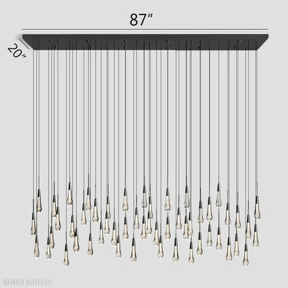 Solitaire Linear Chandelier 37"50"70"87"120"-Nobipets