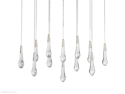 Solitaire Linear Chandelier 37"W-Nobipets
