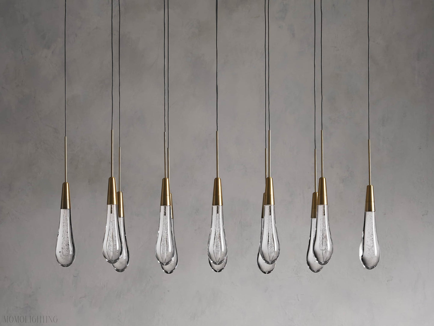Solitaire Linear Chandelier 37"W-Nobipets