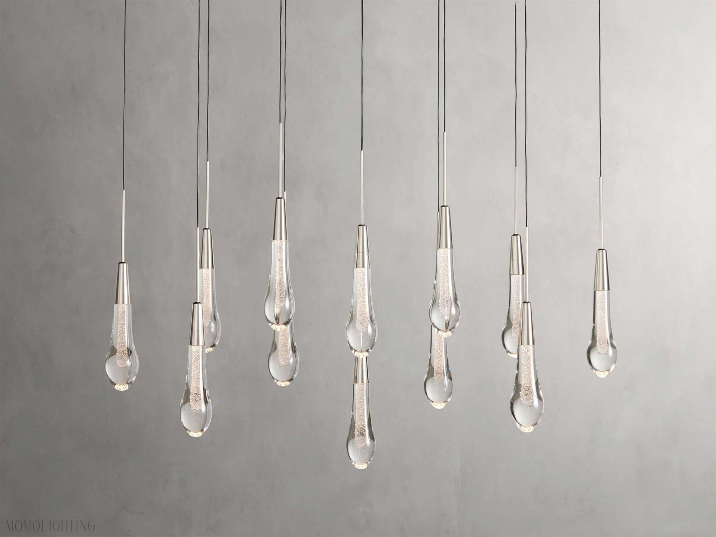 Solitaire Linear Chandelier 37"W-Nobipets