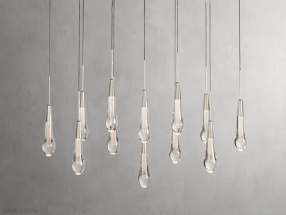 Solitaire Linear Chandelier 37"W-Nobipets