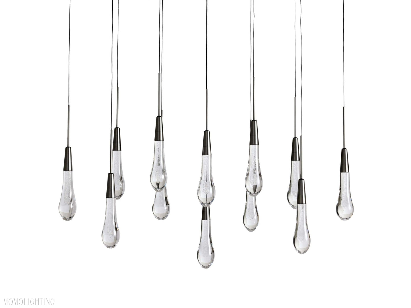 Solitaire Linear Chandelier 37"W-Nobipets
