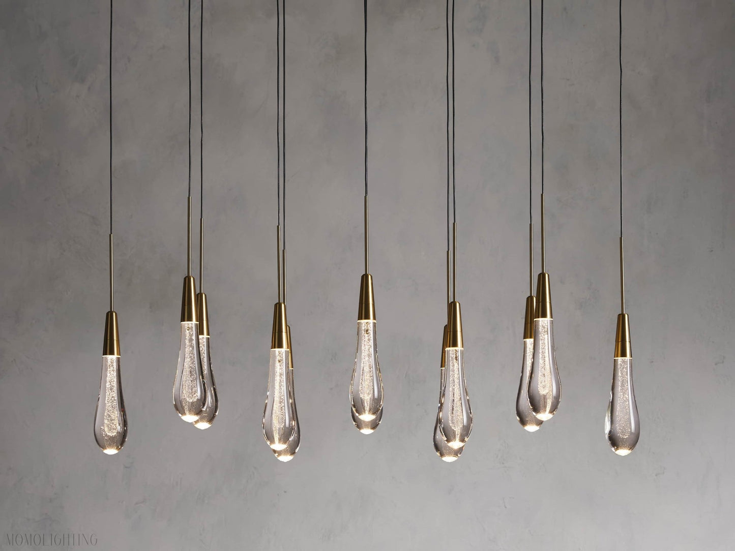 Solitaire Linear Chandelier 37"W-Nobipets