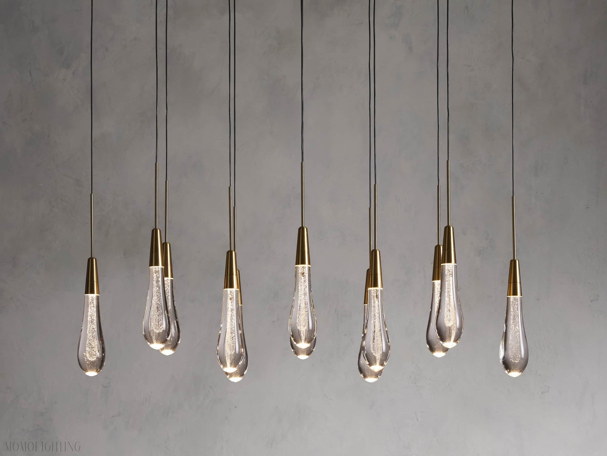 Solitaire Linear Chandelier 37"W-Nobipets