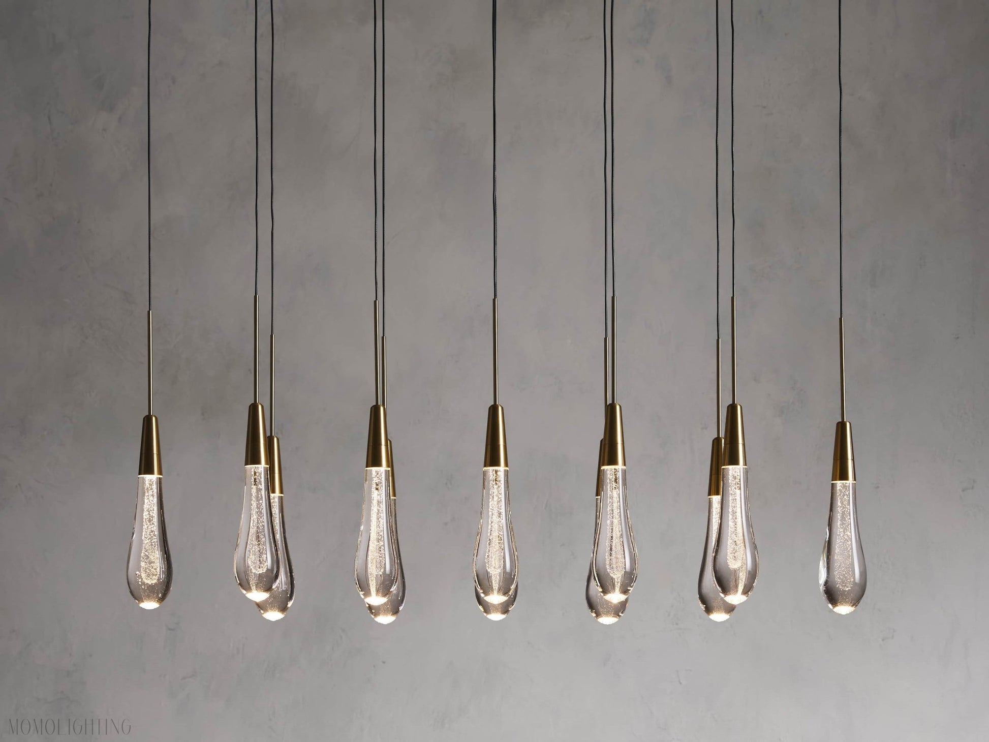 Solitaire Linear Chandelier 37"W-Nobipets