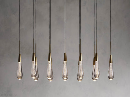 Solitaire Linear Chandelier 37"W-Nobipets