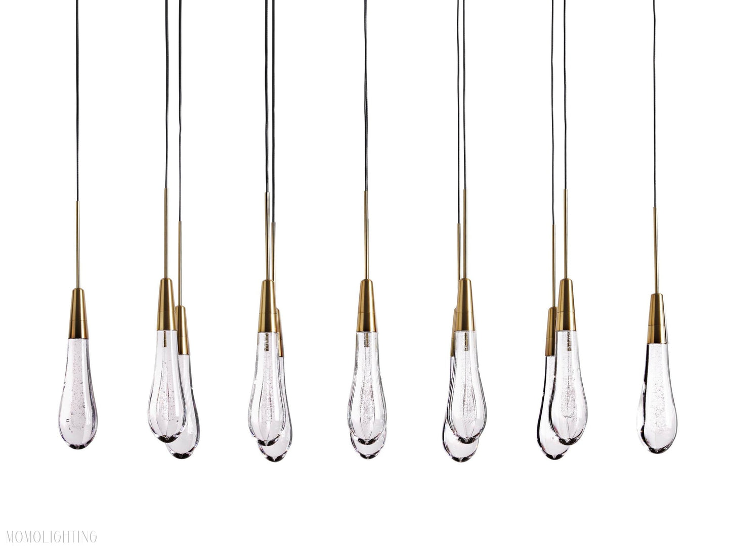 Solitaire Linear Chandelier 37"W-Nobipets