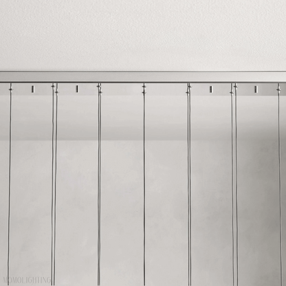 SOLITAIRE LINEAR MODERN CHANDELIER 37"W-Nobipets