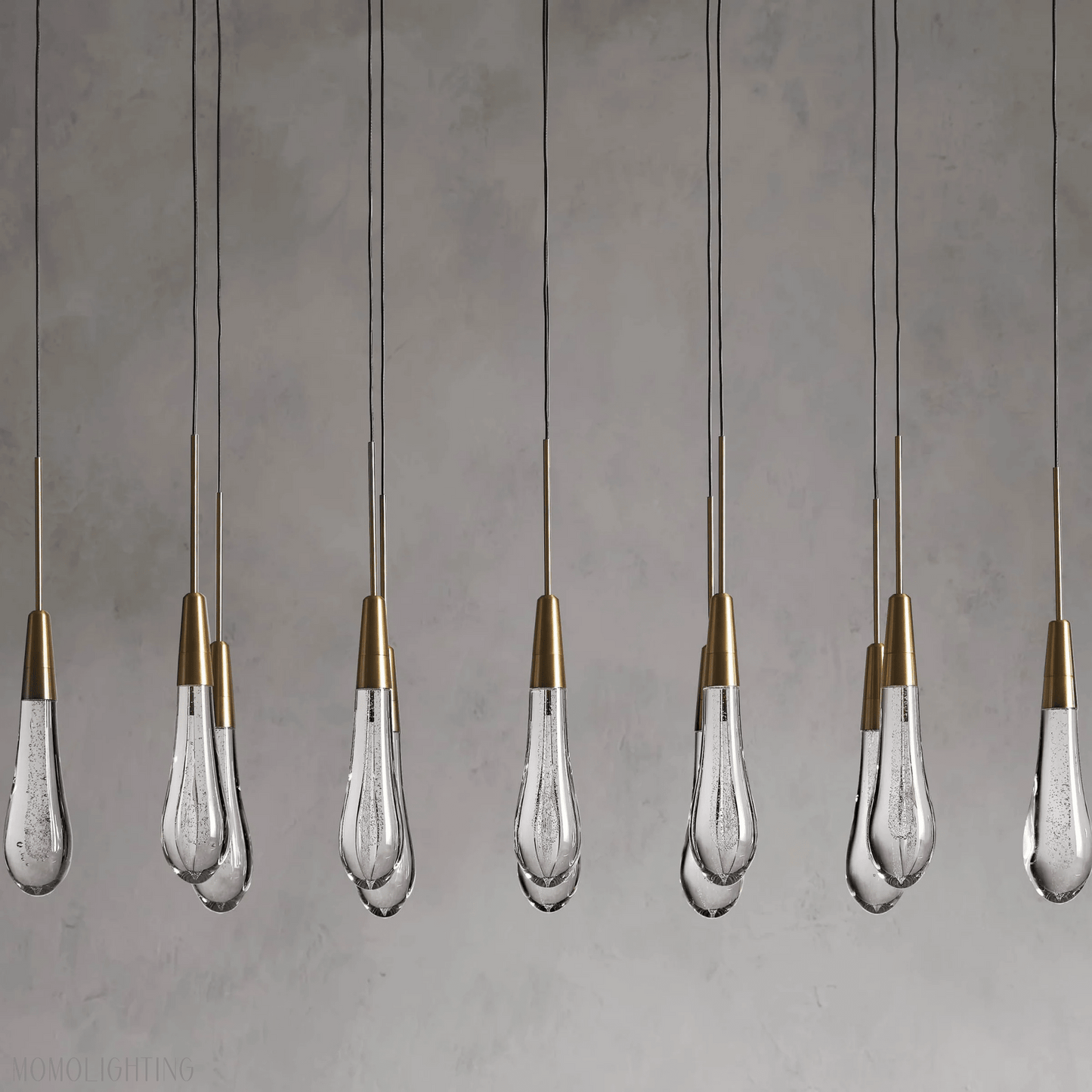 SOLITAIRE LINEAR MODERN CHANDELIER 37"W-Nobipets