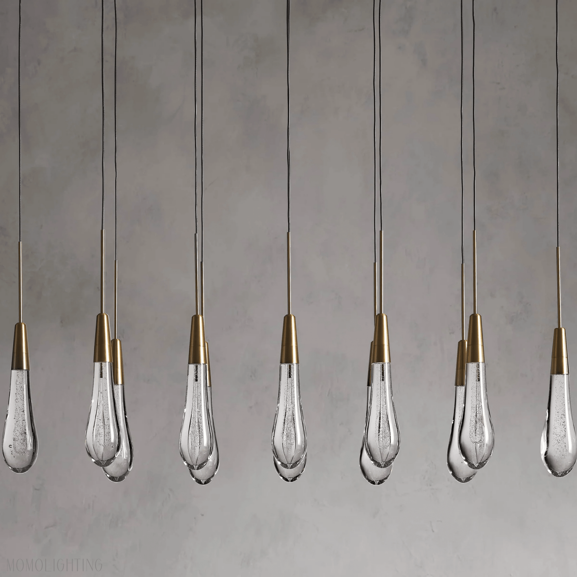 SOLITAIRE LINEAR MODERN CHANDELIER 37"W-Nobipets