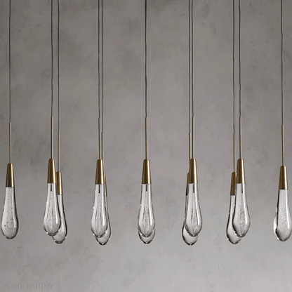 SOLITAIRE LINEAR MODERN CHANDELIER 37"W-Nobipets
