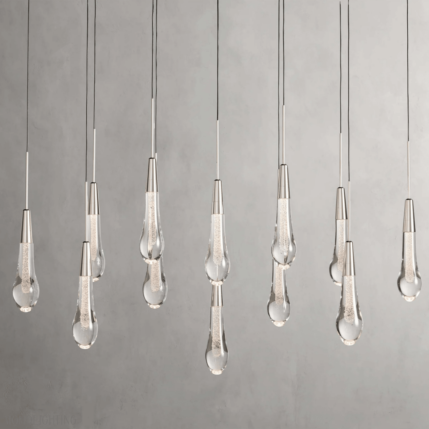 SOLITAIRE LINEAR MODERN CHANDELIER 37"W-Nobipets