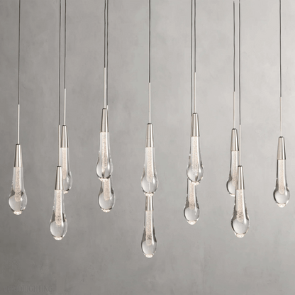 SOLITAIRE LINEAR MODERN CHANDELIER 37"W-Nobipets