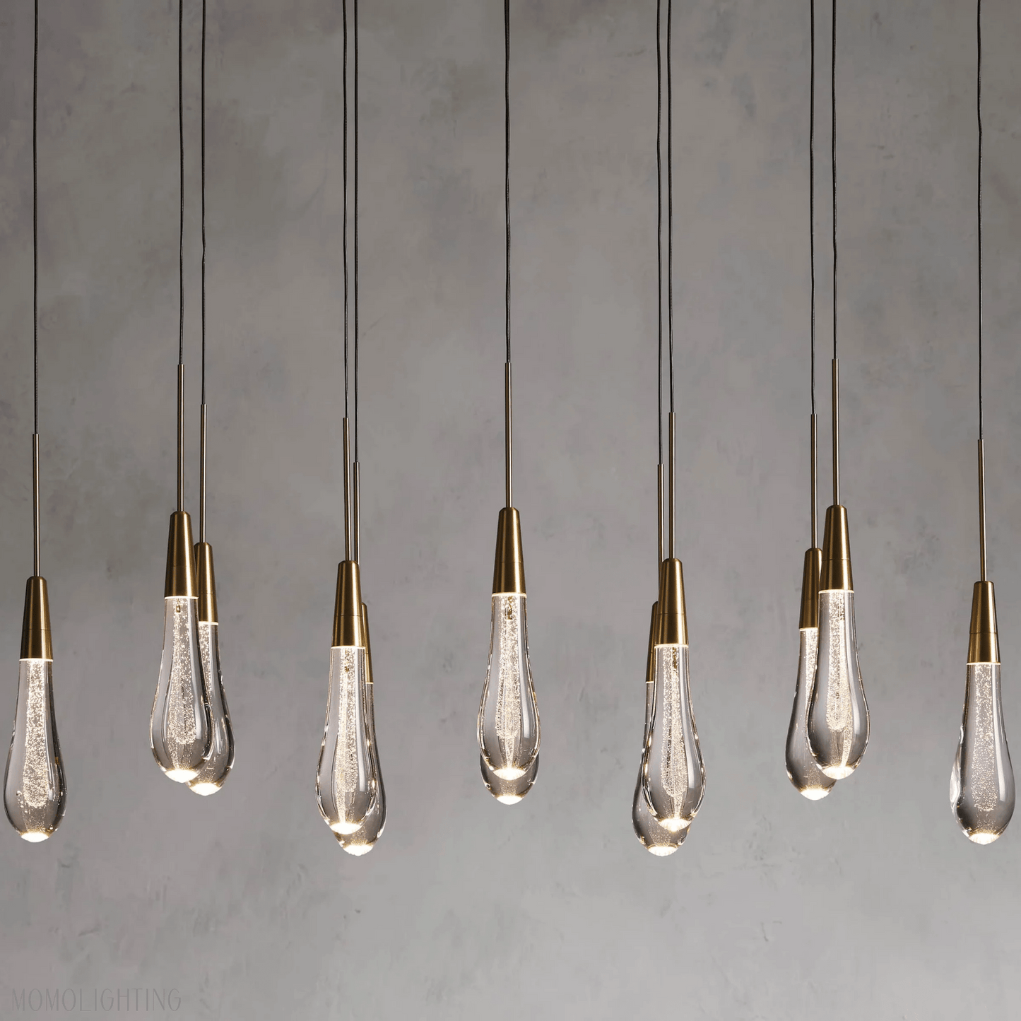 SOLITAIRE LINEAR MODERN CHANDELIER 37"W-Nobipets