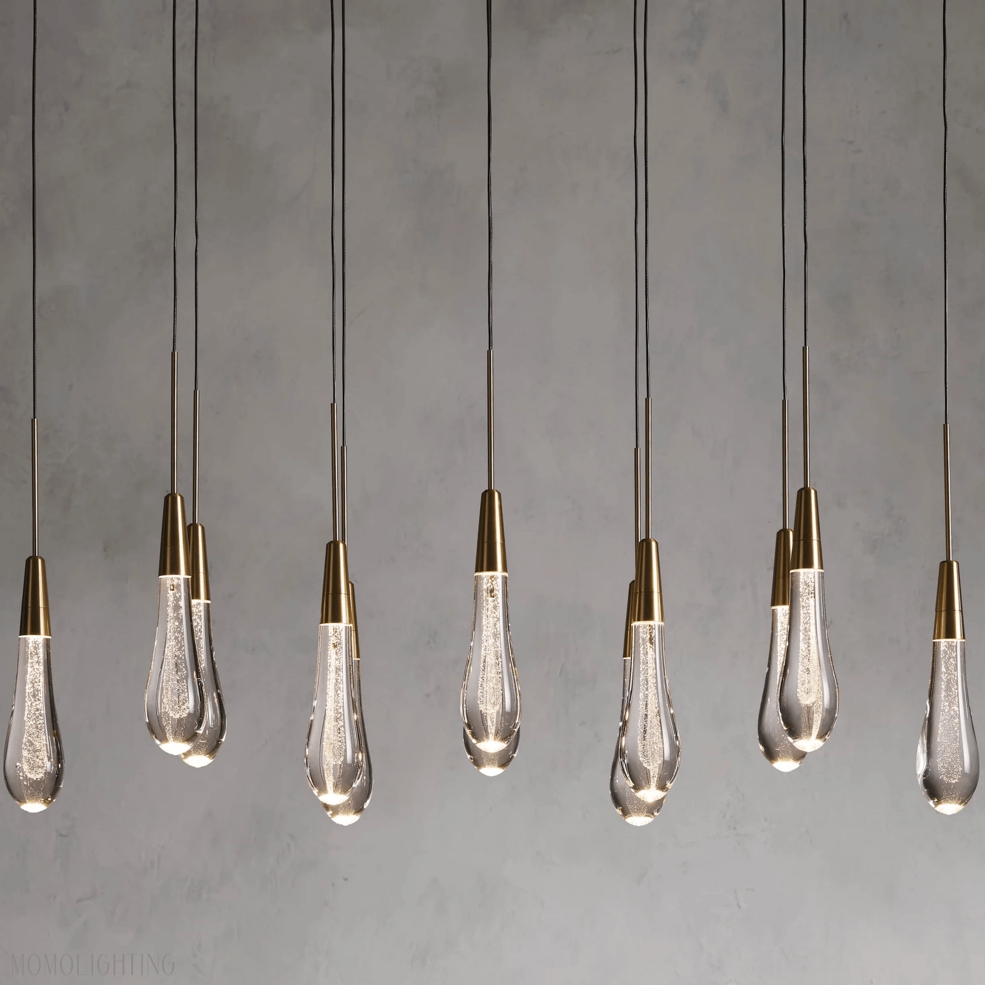 SOLITAIRE LINEAR MODERN CHANDELIER 37"W-Nobipets