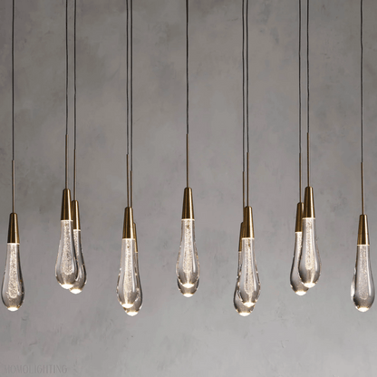SOLITAIRE LINEAR MODERN CHANDELIER 37"W-Nobipets