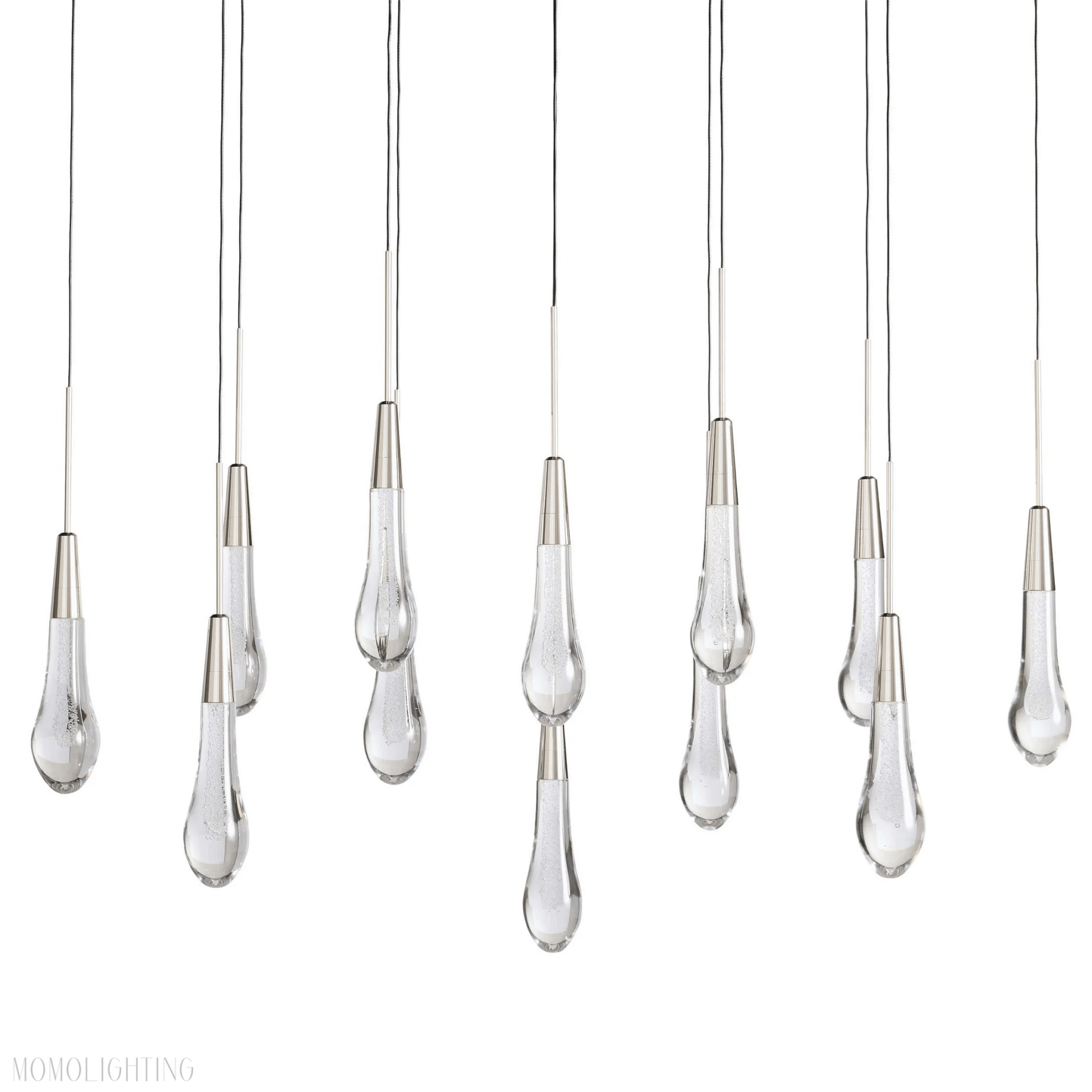 SOLITAIRE LINEAR MODERN CHANDELIER 37"W-Nobipets