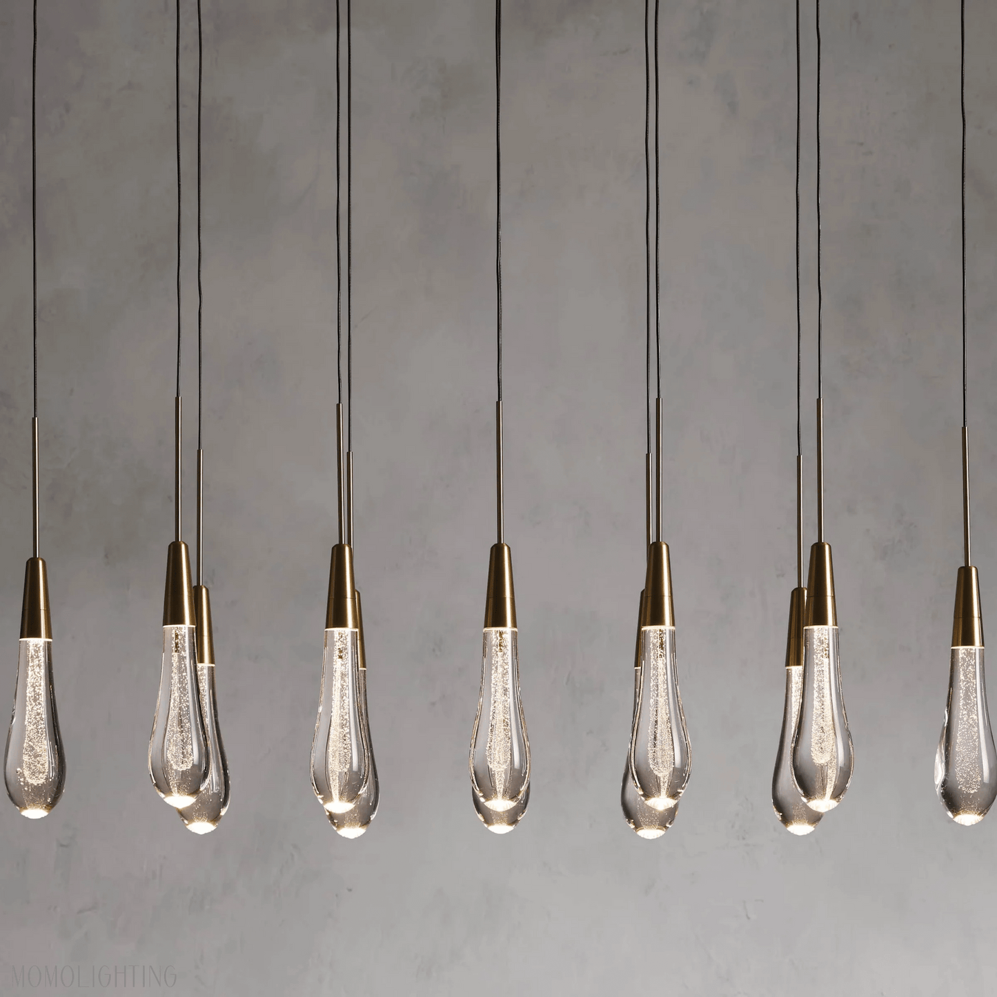 SOLITAIRE LINEAR MODERN CHANDELIER 37"W-Nobipets