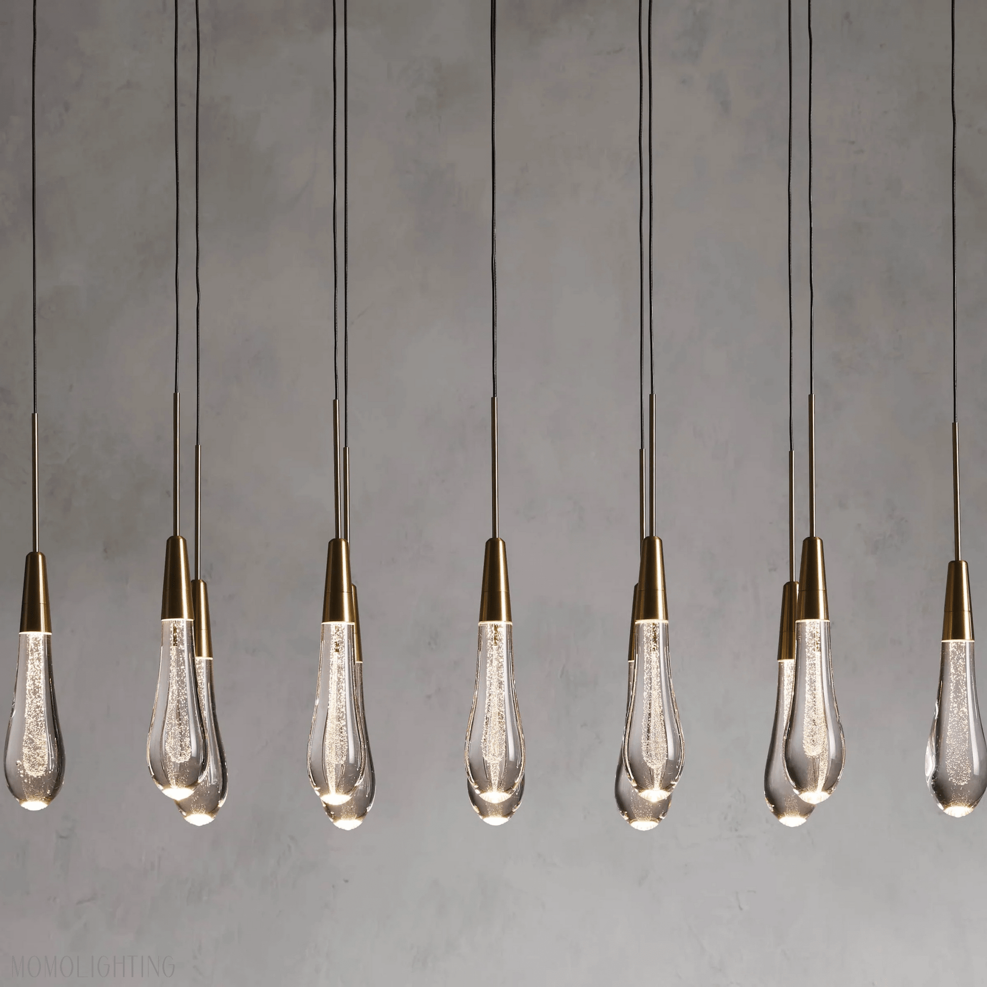 SOLITAIRE LINEAR MODERN CHANDELIER 37"W-Nobipets