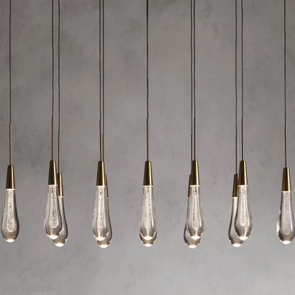 SOLITAIRE LINEAR MODERN CHANDELIER 37"W-Nobipets