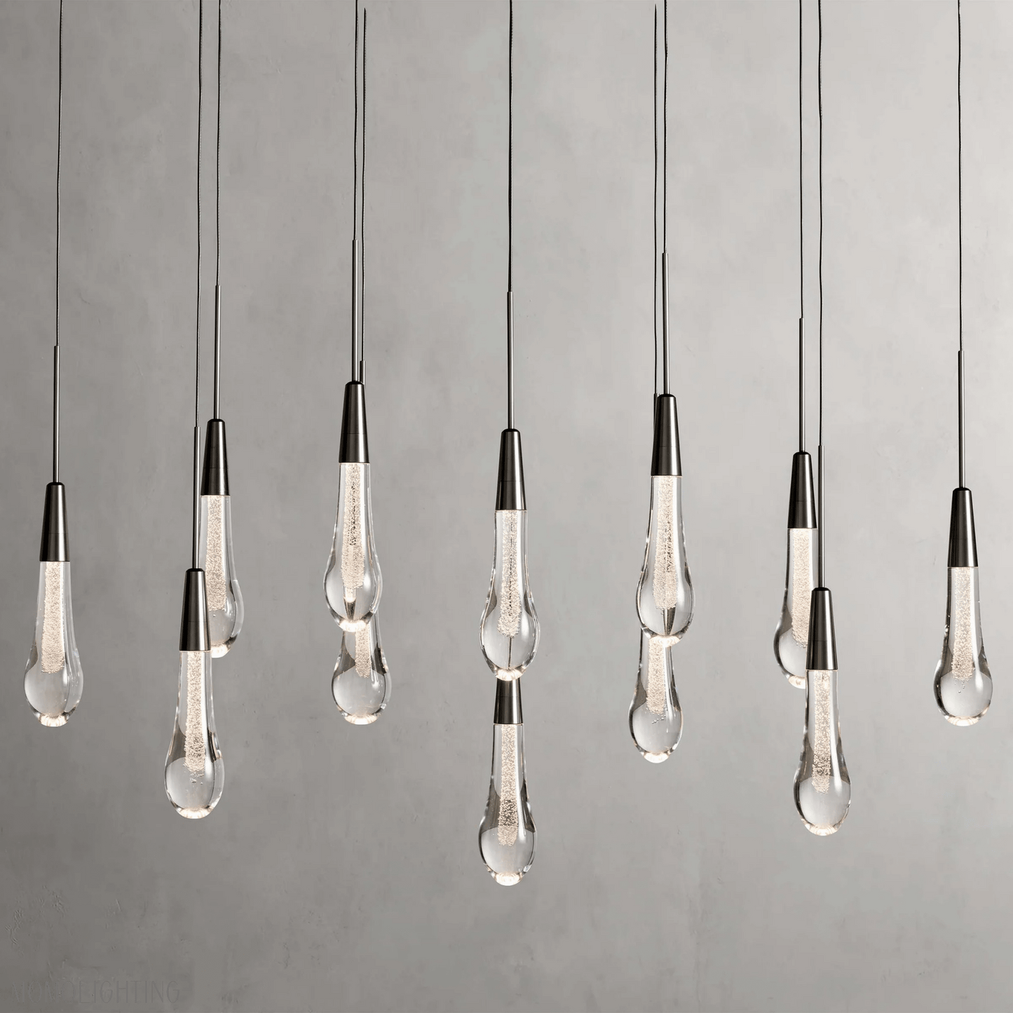 SOLITAIRE LINEAR MODERN CHANDELIER 37"W-Nobipets