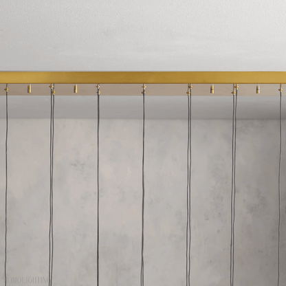 SOLITAIRE LINEAR MODERN CHANDELIER 37"W-Nobipets
